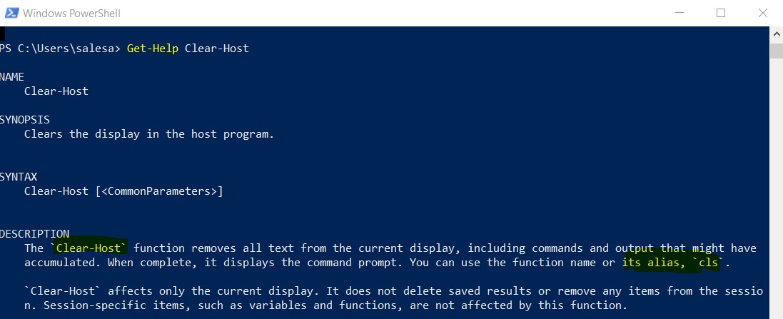 Clear-Host