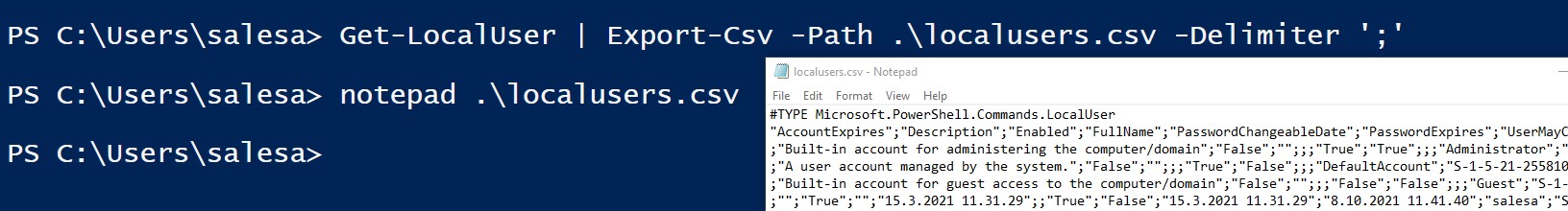 Export CSV