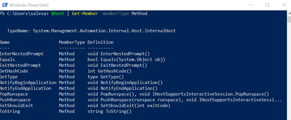 Host object methods